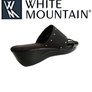 WHITE MOUNTAIN Black Wedge Sandal